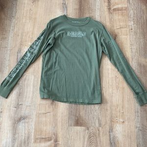 Long sleeve, olive green shirt